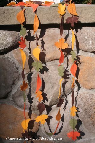 Felt leaf garland 2