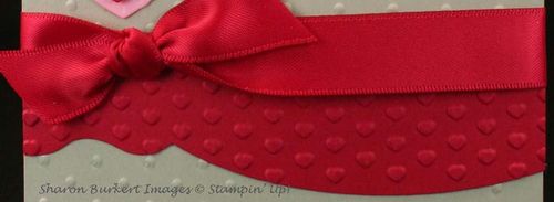 Heart emboss close up