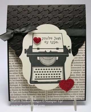 Just my type foldover card