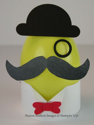 Egg with many moustaches