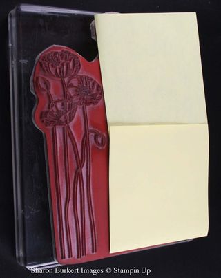 Pleasant Poppies and Marina Mist polka Dot parade stamp