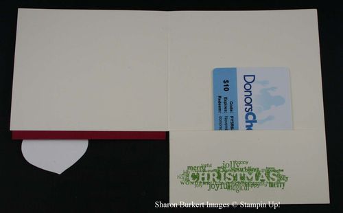 Punch Santa gift catd inside Punch Santa gift catd inside