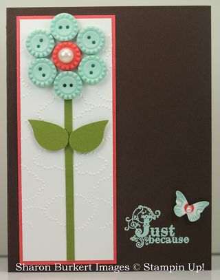 Button flower card