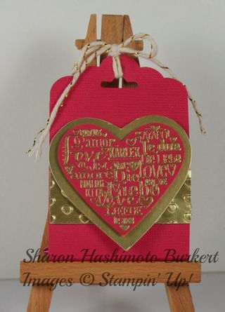 Scalloped Tag Language of Love candy holder Scalloped Tag Language of Love candy holder