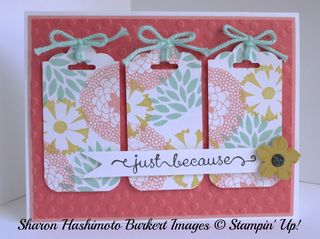 3 tag petal parade card