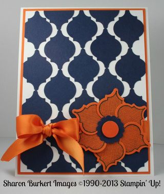 Mosaic madness navy and orange Mosaic madness navy and orange