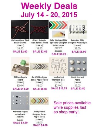 Weekly deal 7:14-7:20