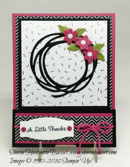 Swirly Bird Pop of Pink sliding easel