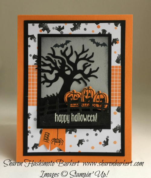 Spooky Fun stamp set, Halloween Scenes Edgelit dies, astheinkdries.com, #stampinup